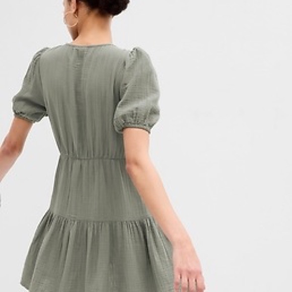 Gap Factory Gauze Puff Sleeve Mini‎ Dress XS - Picture 10 of 11